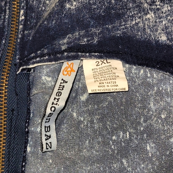 American Bazi Women's Demin Side Cutout Dress Size 2X - Picture 3 of 6